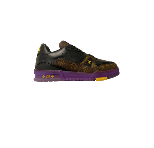 LV yellow and purple sneaker